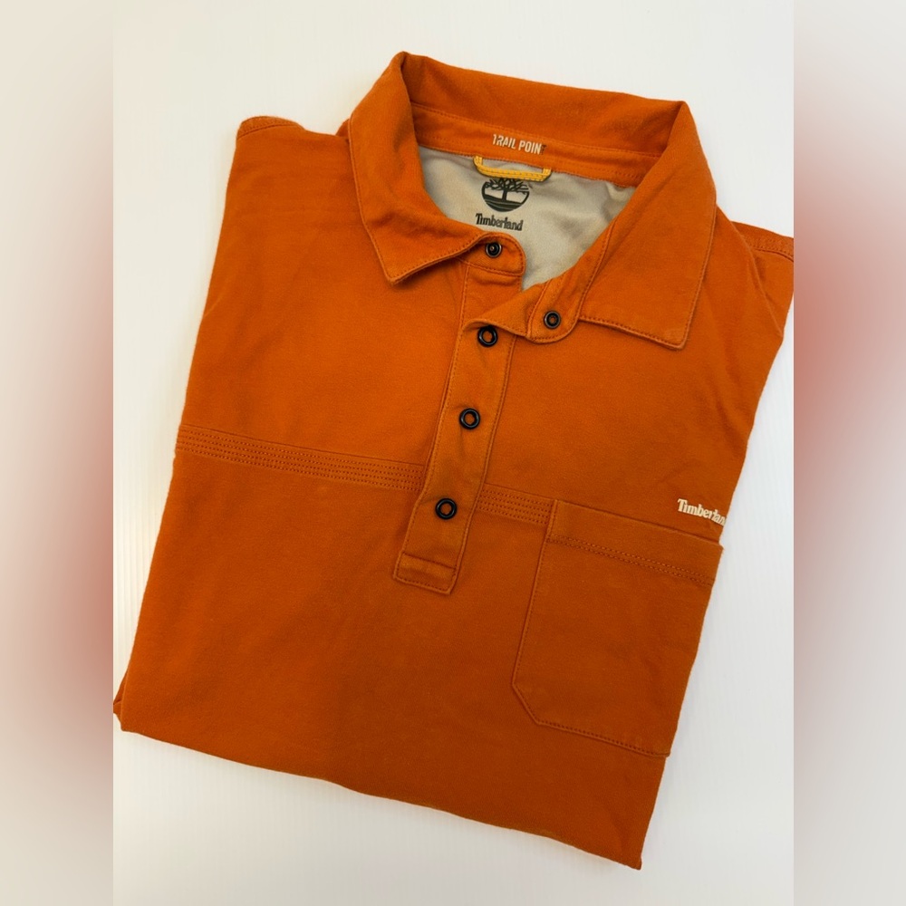 T316- Timberland Men's Polo in Bold Orange